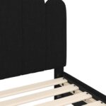 vidaXL Detský rám na posteľ s čelom Čierna 80 x 160 cm látka – Obrázok 8