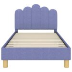 vidaXL Rám detskej postele s čelom Modrá džínovina 80 x 160 cm látka – Obrázok 5