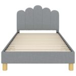 vidaXL Rám detskej postele s čelom Svetlosivá 80 x 200 cm látka – Obrázok 5