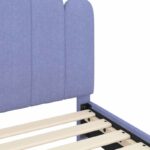 vidaXL Detský rám na posteľ s čelom Modrá džínovina 80 x 200 cm látka – Obrázok 8