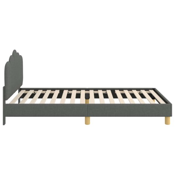 vidaXL Detský rám na posteľ s čelom Tmavo šedá 90 x 190 cm látka – Obrázok 6