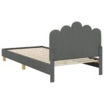 vidaXL Detský rám na posteľ s čelom Tmavo šedá 90 x 190 cm látka – Obrázok 7