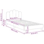 vidaXL Rám detskej postele s čelom Čierna 90 x 190 cm látka – Obrázok 10