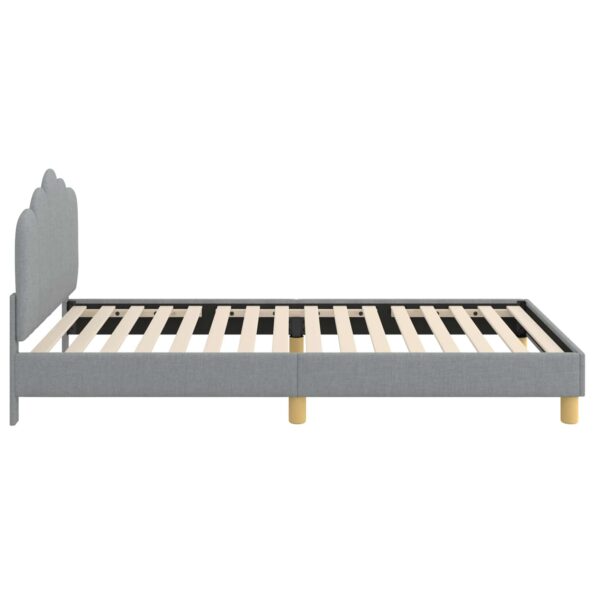 vidaXL Detský rám na posteľ s čelom Svetlosivá 90 x 200 cm látka – Obrázok 6