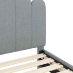 vidaXL Detský rám na posteľ s čelom Svetlosivá 90 x 200 cm látka – Obrázok 8