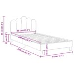 vidaXL Detský rám na posteľ s čelom Modrá džínovina 90 x 200 cm látka – Obrázok 10