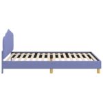 vidaXL Detský rám na posteľ s čelom Modrá džínovina 90 x 200 cm látka – Obrázok 6