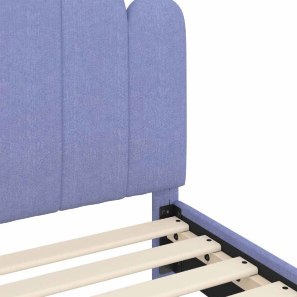 vidaXL Detský rám na posteľ s čelom Modrá džínovina 90 x 200 cm látka – Obrázok 8