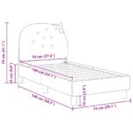 vidaXL Rám detskej postele s čelom Ružová 70 x 140 cm Zamat – Obrázok 10