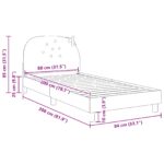 vidaXL Detský rám na posteľ s čelom Ružová 80 x 200 cm Zamat – Obrázok 10