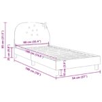 vidaXL Detský rám na posteľ s čelom Ružová 90 x 190 cm Zamat – Obrázok 10
