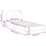 vidaXL Detský rám na posteľ s čelom Ružová 90 x 200 cm Zamat – Obrázok 10