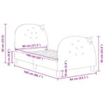 vidaXL Detský rám na posteľ s čelom Ružová 80 x 160 cm Zamat – Obrázok 10