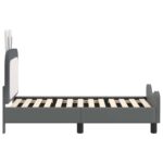 vidaXL Rám detskej postele s čelom Svetlosivá 70 x 140 cm PU – Obrázok 6