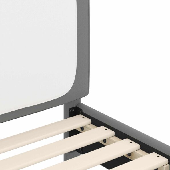 vidaXL Rám detskej postele s čelom Svetlosivá 70 x 140 cm PU – Obrázok 8