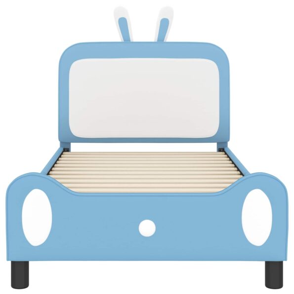vidaXL Detský rám na posteľ s čelom Modrá 80 x 200 cm PU – Obrázok 5