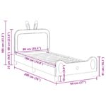 vidaXL Detský rám na posteľ s čelom Ružová 90 x 190 cm PU – Obrázok 10