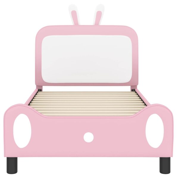 vidaXL Detský rám na posteľ s čelom Ružová 90 x 190 cm PU – Obrázok 5