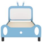 vidaXL Detský rám na posteľ s čelom Modrá 90 x 200 cm PU – Obrázok 5