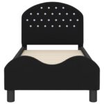 vidaXL Rám detskej postele s čelom Čierna 70 x 140 cm Zamat – Obrázok 5