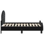 vidaXL Rám detskej postele s čelom Čierna 70 x 140 cm Zamat – Obrázok 6