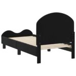 vidaXL Rám detskej postele s čelom Čierna 70 x 140 cm Zamat – Obrázok 7