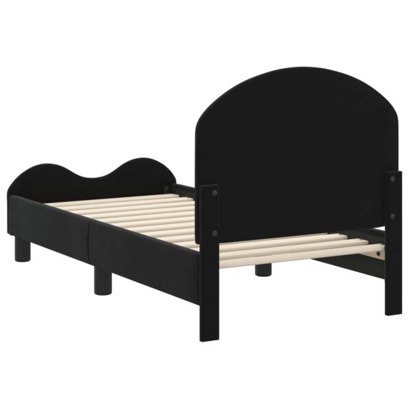 vidaXL Rám detskej postele s čelom Čierna 70 x 140 cm Zamat – Obrázok 7