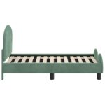 vidaXL Rám detskej postele s čelom Morská zelená 70 x 140 cm Zamat – Obrázok 6