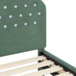 vidaXL Rám detskej postele s čelom Morská zelená 70 x 140 cm Zamat – Obrázok 8