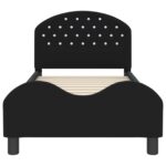vidaXL Detský rám na posteľ s čelom Čierna 80 x 160 cm Zamat – Obrázok 5