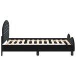 vidaXL Detský rám na posteľ s čelom Čierna 80 x 160 cm Zamat – Obrázok 6