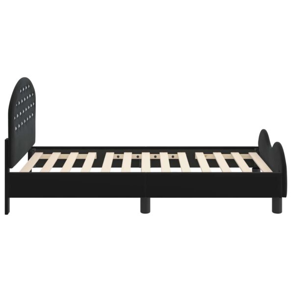 vidaXL Detský rám na posteľ s čelom Čierna 80 x 160 cm Zamat – Obrázok 6