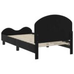 vidaXL Detský rám na posteľ s čelom Čierna 80 x 160 cm Zamat – Obrázok 7