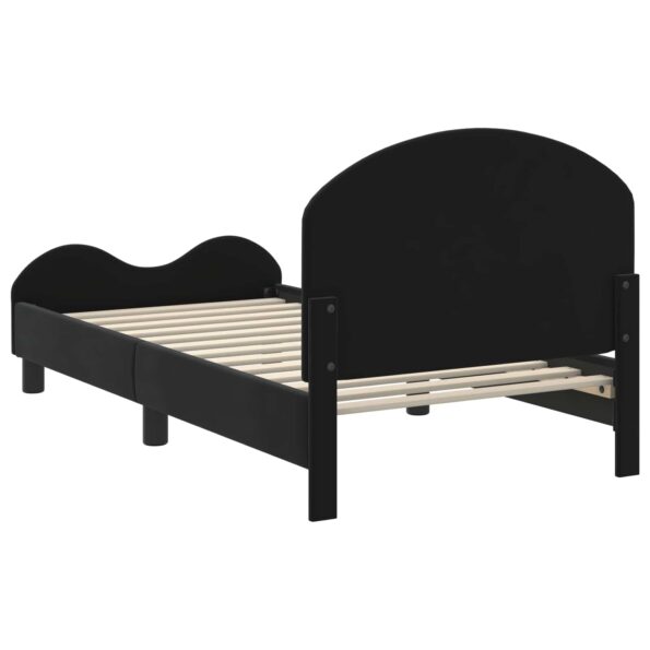 vidaXL Detský rám na posteľ s čelom Čierna 80 x 160 cm Zamat – Obrázok 7
