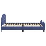 vidaXL Detský rám na posteľ s čelom Policajná modrá 80 x 200 cm Zamat – Obrázok 6