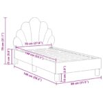vidaXL Rám detskej postele s čelom Čierny 70 x 140 cm Zamat – Obrázok 10