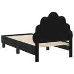 vidaXL Rám detskej postele s čelom Čierny 70 x 140 cm Zamat – Obrázok 7