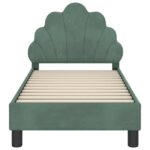 vidaXL Rám detskej postele s čelom Morská zelená 70 x 140 cm Zamat – Obrázok 5