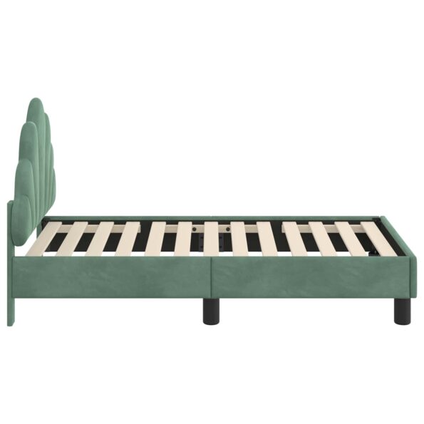 vidaXL Rám detskej postele s čelom Morská zelená 70 x 140 cm Zamat – Obrázok 6