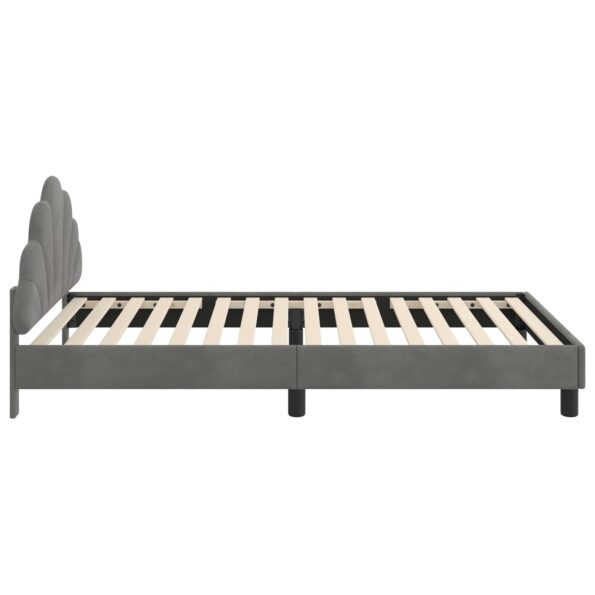 vidaXL Detský rám na posteľ s čelom Tmavo šedá 90 x 190 cm Zamat – Obrázok 6