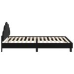 vidaXL Detský rám na posteľ s čelom Čierny 90 x 190 cm Zamat – Obrázok 6