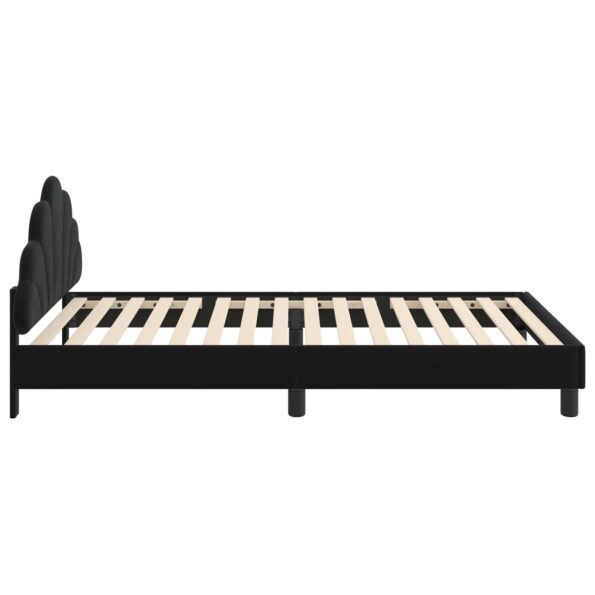 vidaXL Detský rám na posteľ s čelom Čierny 90 x 190 cm Zamat – Obrázok 6