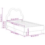 vidaXL Rám detskej postele s čelom Modrá 70 x 140 cm PU – Obrázok 10