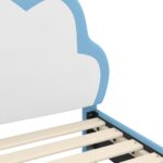 vidaXL Rám detskej postele s čelom Modrá 70 x 140 cm PU – Obrázok 8