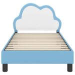 vidaXL Detský rám na posteľ s čelom Modrá 80 x 160 cm PU – Obrázok 5