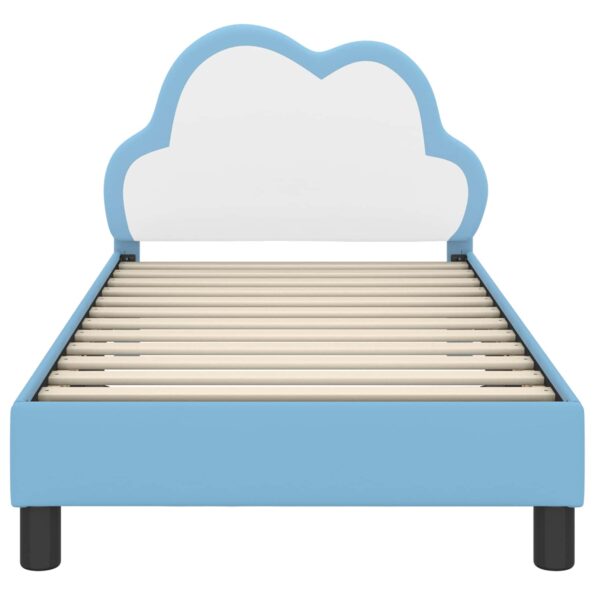vidaXL Detský rám na posteľ s čelom Modrá 80 x 160 cm PU – Obrázok 5