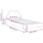 vidaXL Detský rám na posteľ s čelom Ružová 80 x 200 cm PU – Obrázok 10