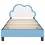 vidaXL Detský rám na posteľ s čelom Modrá 80 x 200 cm PU – Obrázok 5