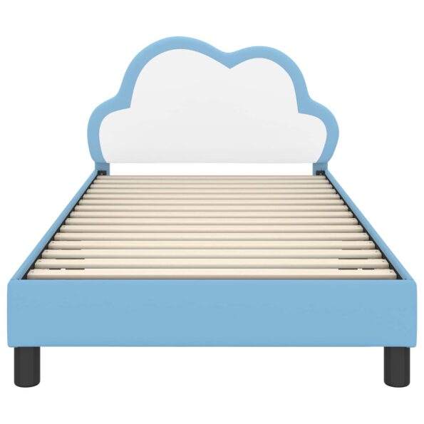 vidaXL Detský rám na posteľ s čelom Modrá 80 x 200 cm PU – Obrázok 5