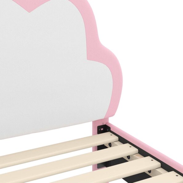 vidaXL Detský rám na posteľ s čelom Ružová 90 x 200 cm PU – Obrázok 8